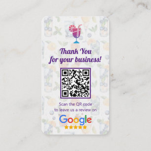 Tarjeta De Visita Revistas de Google Revisión de negocios de cócte