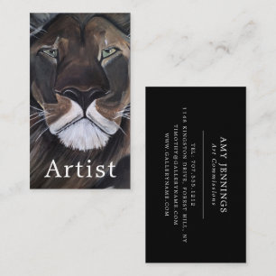 Tarjeta De Visita Rey de las Bestias Pintura de Alfred Fox