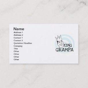 Tarjeta De Visita Rey Grampa T-shirts y regalos