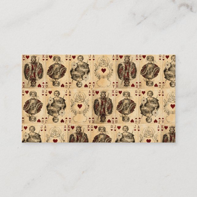 Tarjeta De Visita Rey Jack Ace de la reina de los naipes de los (Anverso)