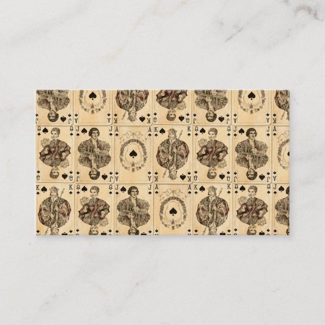Tarjeta De Visita Rey Jack de la reina del as del collage de los (Anverso)