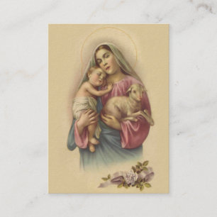 Tarjeta De Visita Rezo bendecido de Jesús Memorare del bebé del