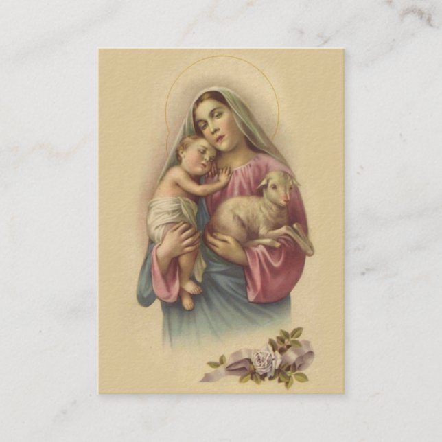 Tarjeta De Visita Rezo bendecido de Jesús Memorare del bebé del (Anverso)