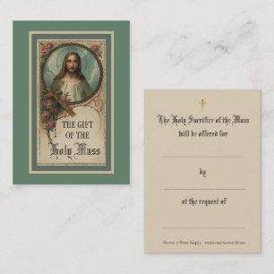 Tarjeta De Visita Rezo de ofrecimiento del corazón de la masa