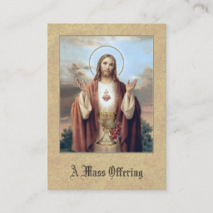 Tarjeta De Visita Rezo de ofrecimiento total católico Jesús tarjet