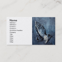 Tarjeta De Visita Rezo doblado de las manos - Durer