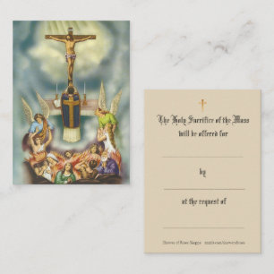 Tarjeta De Visita Rezo fúnebre de ofrecimiento total católico