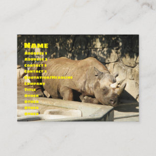 Tarjeta De Visita Rhino durmiente