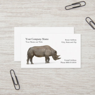 Tarjeta de visita Rhino Zoólogo