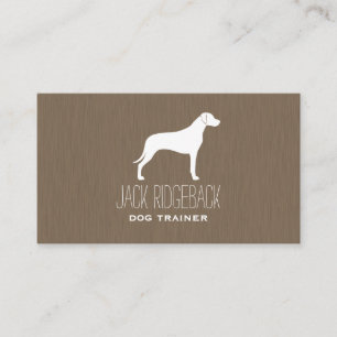 Tarjeta De Visita Rhodesia Ridgeback Perro Raza Silueta