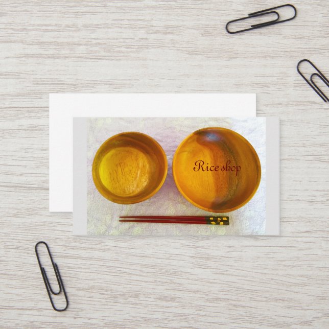 Tarjeta De Visita Rice shop 自然体 (Anverso/Reverso In Situ)