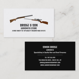 Tarjeta De Visita Rifle & Shotgun, Gunsmith, Gunstore