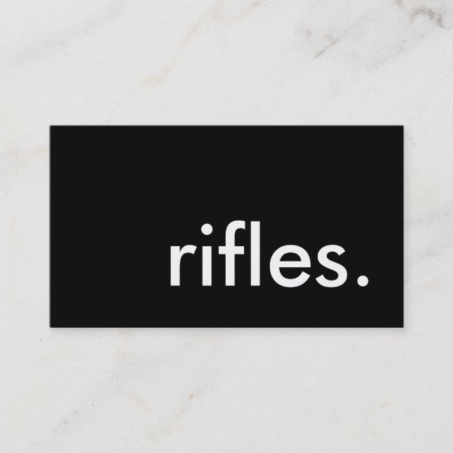 Tarjeta De Visita rifles. (Anverso)
