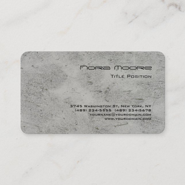 Tarjeta De Visita Rincón redondo Gray Wall Professional (Anverso)