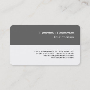Tarjeta De Visita Rincón redondo Gris White Stried Profesional