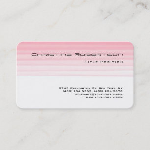 Tarjeta De Visita Rincón redondo Pink White Charming Feminine
