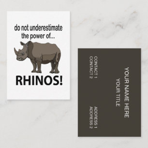 Tarjeta De Visita Rinocerontes rinocerontes divertidos