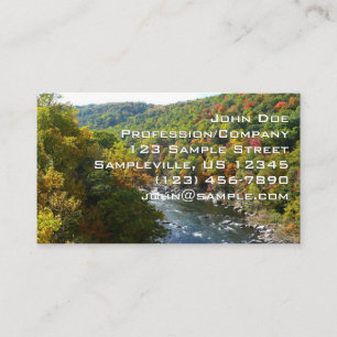 Tarjeta De Visita Río Ohiopyle en otoño II en Pensilvania