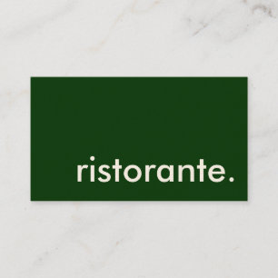 Tarjeta De Visita ristorante.