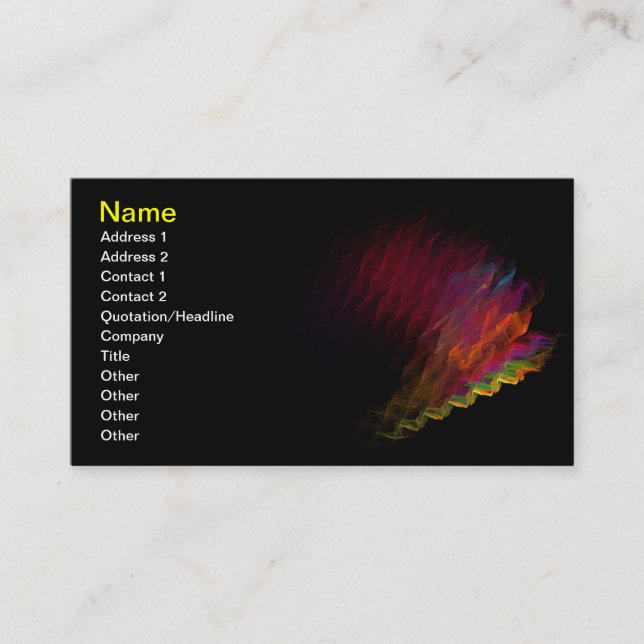 Tarjeta de visita rizada (Anverso)