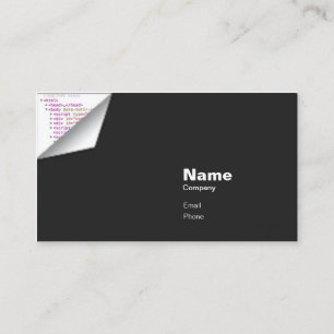 Tarjeta De Visita Rizo del HTML - indestructible