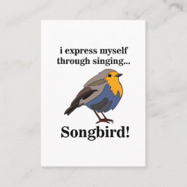 Tarjeta De Visita Robin Red Breast Songbird