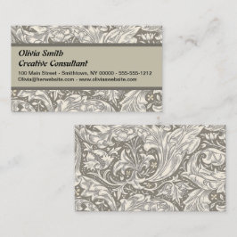 Tarjeta De Visita Robot floral botón de William Morris Bachelor