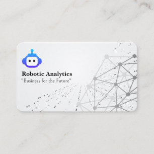 Tarjeta De Visita Robótica IA   Fondo de redes