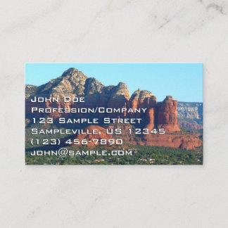 Tarjeta De Visita Roca de café I en Sedona Arizona