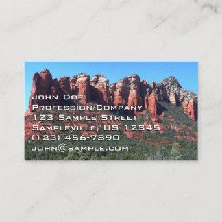 Tarjeta De Visita Roca de café II en Sedona Arizona
