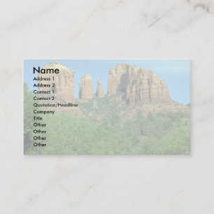 Tarjeta De Visita Roca de la catedral cerca de Sedona, Arizona
