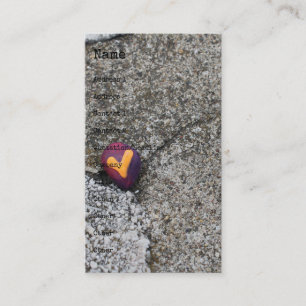 Tarjeta De Visita Roca del corazón y roca fósil