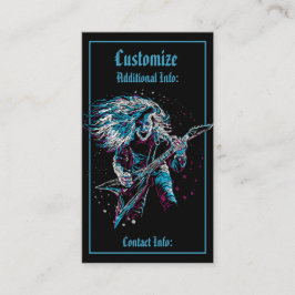 Tarjeta De Visita Roca en el metal pesado 2