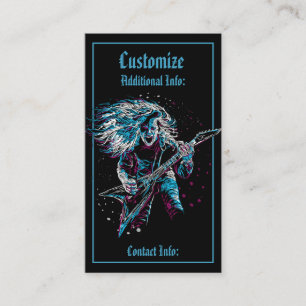 Tarjeta De Visita Roca en el metal pesado 2