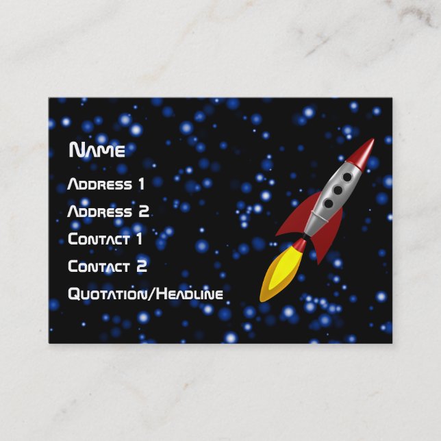 Tarjeta De Visita Roca retro 3d (Anverso)