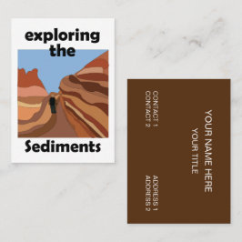 Tarjeta De Visita Roca Sedimentaria Explorando Sedimentos Senderismo