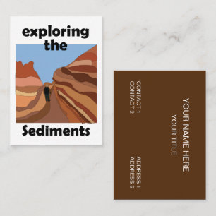 Tarjeta De Visita Roca Sedimentaria Explorando Sedimentos Senderismo