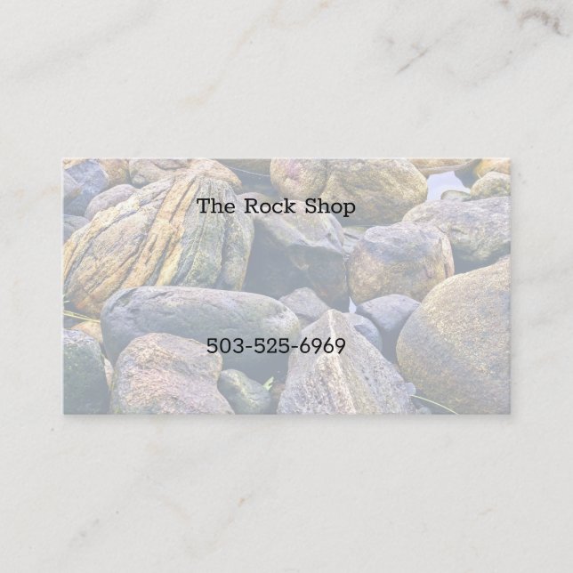 Tarjeta De Visita Rocas coloridas (Anverso)