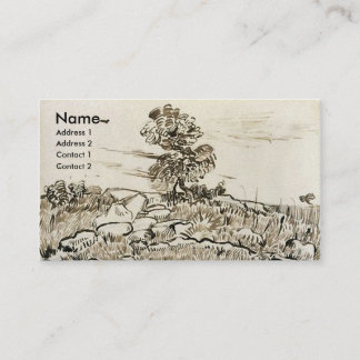 Tarjeta De Visita Rocas con Bella Artes Van Gogh de roble