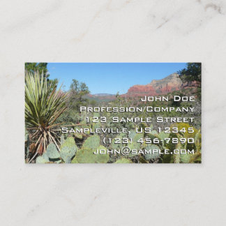 Tarjeta De Visita Rocas rojas y cactus I