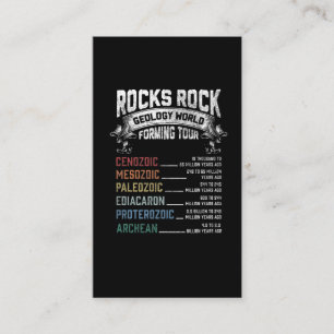 Tarjeta De Visita Rock divertido formando geólogo del humor