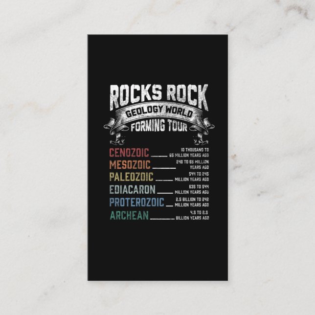 Tarjeta De Visita Rock divertido formando geólogo del humor (Anverso)