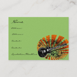 Tarjeta De Visita Rock N Roll de Hoja de Vintage