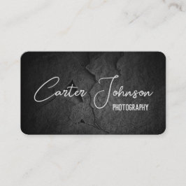 Tarjeta De Visita Rock negro con nombre