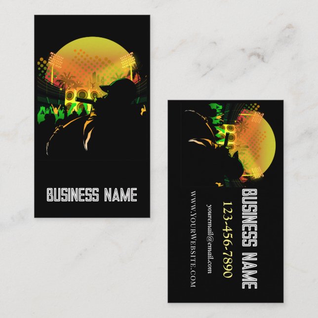 Tarjeta De Visita Rock the Crowd (Anverso / Reverso)