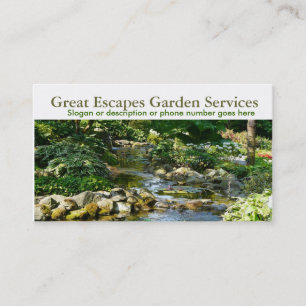 Tarjeta De Visita Rockery Water Gardening Landscaper Business