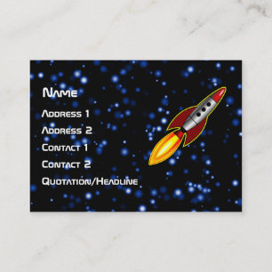 Tarjeta De Visita Rocket retro