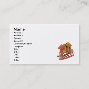 Tarjeta De Visita RockingHorseTeddy, nombre, dirección 1, dirección