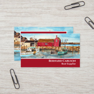 Tarjeta De Visita Rockport Harbour Massachusetts New England USA