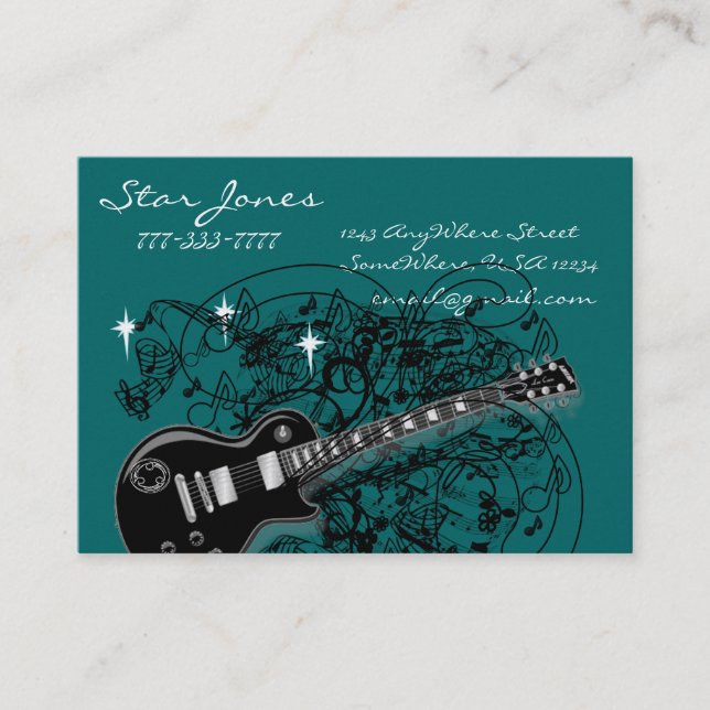 Tarjeta De Visita RockStar (Anverso)